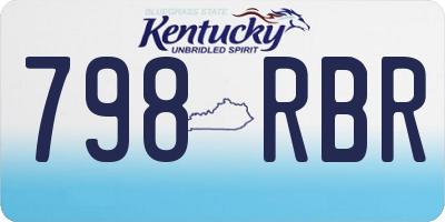 KY license plate 798RBR