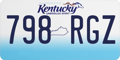 KY license plate 798RGZ