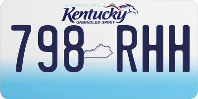 KY license plate 798RHH