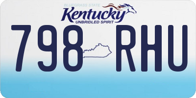 KY license plate 798RHU