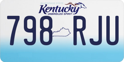 KY license plate 798RJU