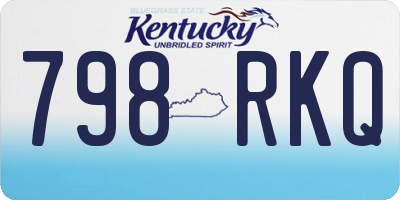 KY license plate 798RKQ