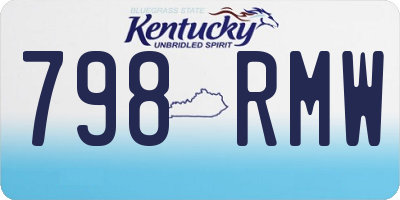 KY license plate 798RMW