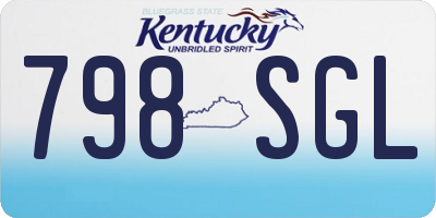 KY license plate 798SGL