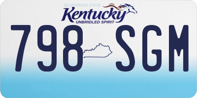 KY license plate 798SGM