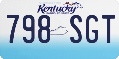 KY license plate 798SGT