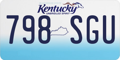 KY license plate 798SGU
