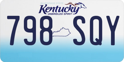 KY license plate 798SQY