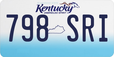 KY license plate 798SRI