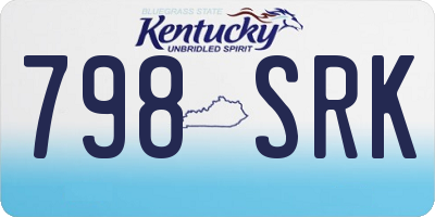 KY license plate 798SRK