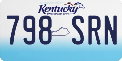 KY license plate 798SRN
