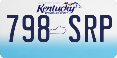 KY license plate 798SRP