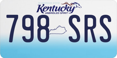 KY license plate 798SRS