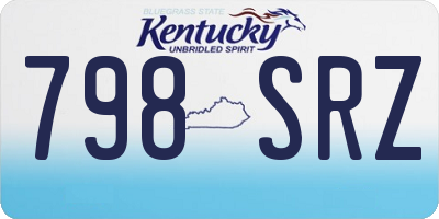 KY license plate 798SRZ