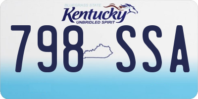 KY license plate 798SSA
