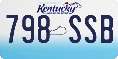 KY license plate 798SSB