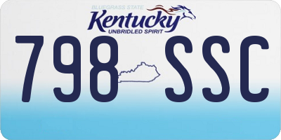 KY license plate 798SSC