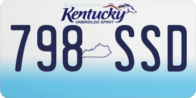 KY license plate 798SSD