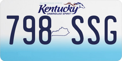 KY license plate 798SSG
