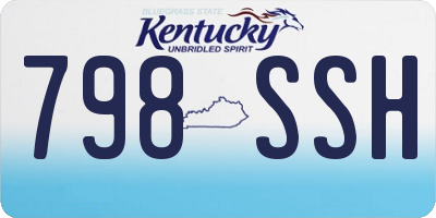 KY license plate 798SSH
