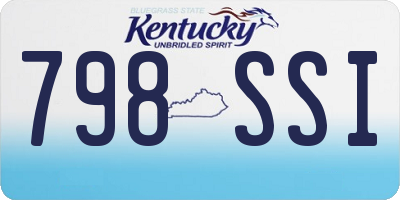 KY license plate 798SSI