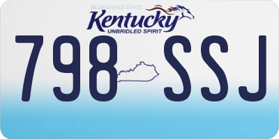 KY license plate 798SSJ