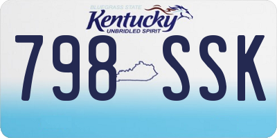 KY license plate 798SSK