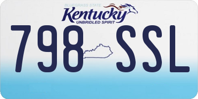 KY license plate 798SSL
