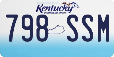 KY license plate 798SSM