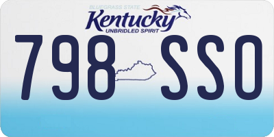 KY license plate 798SSO