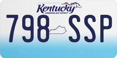 KY license plate 798SSP