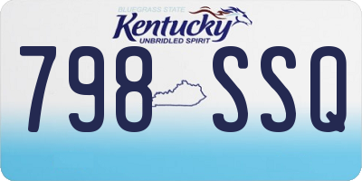 KY license plate 798SSQ