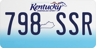 KY license plate 798SSR