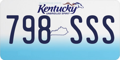 KY license plate 798SSS