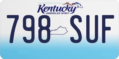 KY license plate 798SUF