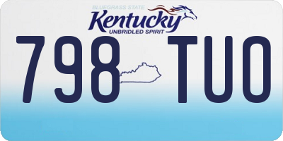 KY license plate 798TUO