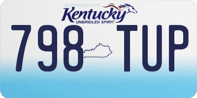 KY license plate 798TUP