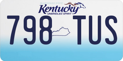 KY license plate 798TUS