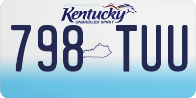KY license plate 798TUU