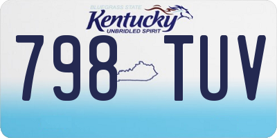 KY license plate 798TUV