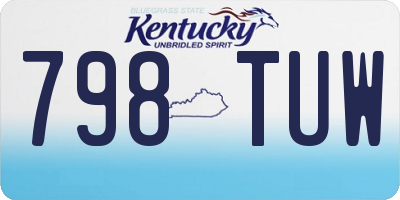 KY license plate 798TUW