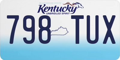 KY license plate 798TUX