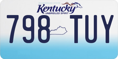 KY license plate 798TUY