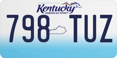 KY license plate 798TUZ