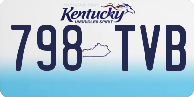 KY license plate 798TVB