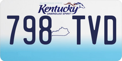 KY license plate 798TVD