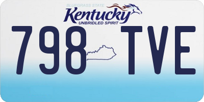 KY license plate 798TVE