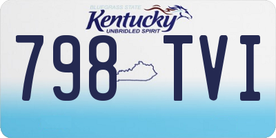 KY license plate 798TVI