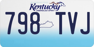 KY license plate 798TVJ