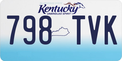 KY license plate 798TVK